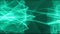 Animated abstract blue energy rotating lines on the dark green background