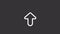 Animated arrow white line icon