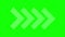 Animated arrows, shevrons, chevron pattern, white arrows on green screen