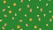 Animated background with repeating food pattern on green background. Animation. Beautiful cartoon animation with