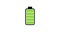 Animated battery charging icon with colored fill cells. The resolution of 4K.