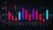 Animated BG with the emerging graph showing the rise and fall of the market.