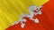 Animated Bhutan Flag Waving in the Wind