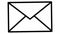 Animated black line icon of envelope. Symbol of e-mail. Concept of communication, mail, post, message, letter. Looped video.