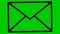 Animated black line icon of envelope. Symbol of e-mail. Concept of communication, mail, post, message, letter. Looped video.