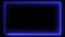 Animated borders frame blue color glowing neon lights