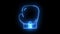 Animated boxing glove icon with a glowing neon effect