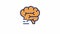 Animated brain activity color icon