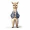 Animated Businessman Llama: Realistic Yet Stylized Alpaca In A Suit