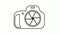 Animated camera icon, lens and photo. World Photography Day August 19th. Video