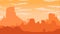 Animated cartoon background. Looped animation of desert landscape with cactuses. Flat footage with parallax effect. side view