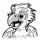 Animated Cartoon Parrot With Expressive Facial Expression