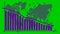 Animated chart of financial decline with a trend line chart. Recession global economic. Economic crisis, recession,