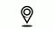 Animated  checkpoint indicates the place of arrival or departure. A mark on map or route. Looped video