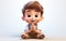 Animated Child in 3D Animation. Generative By Ai