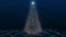 Animated Christmas Tree Seamless Background Loop with Flickering Christmas Lights, Falling Snowflakes and Copyspace