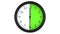 Animated clock with a green time interval