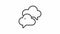 Animated cloud chat linear icon