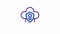 Animated cloud security color icon