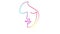 Animated colorful linear face of a woman is gradually drawn. multicolor head of beautiful girl. Single line. Concept of beauty.