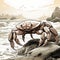 Animated Crab In Detailed Comic Book Art Style