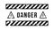 Animated danger sign. Alpha channel. Animation set