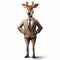 Animated Deer In Suit: Hiperrealistic Cartoon By Tiago Hoisel