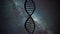 Animated dna against universe	.