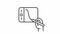 Animated drawing pad line icon