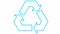 Animated ecology icon. blue symbol of recycle. Concept of green technology, environmental friendliness.