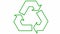 Animated ecology icon. green symbol of recycle. Concept of green technology, environmental friendliness.