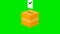 Animated election box and voting icon