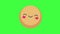 Animated Emoji Happy Face Infinite loop Green Screen background 4K