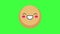 Animated Emoji Laughter Face Infinite loop Green Screen background 4K