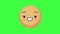 Animated Emoji In Love Face Infinite loop Green Screen background 4K