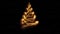 Animated fiery christmas tree, stock footage