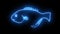 animated fish logo with glowing neon lines