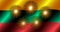 Animated flag of Lithuania with fireworks. Banner with flag of Lithuania. Colorful illustration with flag for web design