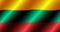 Animated flag of Lithuania with folds. Banner with flag of Lithuania. Colorful illustration with flag for web design