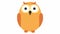 Animated funny owl. Looped video.