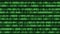 Animated futuristic digital data binary code green color screen