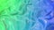 Animated green blue liquid gradient of paint as background in 4k. 3D wavy cloth surface forms ripples like in liquid