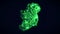 Animated Green St Patrick`s Day Flickering Lights of Ireland from Space