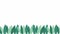 Animated green tropical leaves move at the bottom of the screen. Border from exotic leaves. Looped video Vector illustration