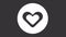 Animated heart white solid icon