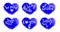 Animated Hearts Set With Valentines Lettering on Chromakey