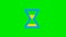 Animated hourglass, sand clock icon