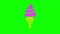 Animated ice cream on cone icon. Animation, pictogram, motion graphics