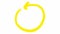 Animated icon of circle arrow. Yellow symbol.