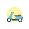 Animated image of a vintage scooter